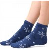 Dámske froté ponožky Snow Flakes jeansová