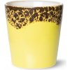 HKLIVING Žlto-hnedý retro hrnček na kávu Coffee 70s Solar - Ø7,5*8cm / 180ml - HKLIVING