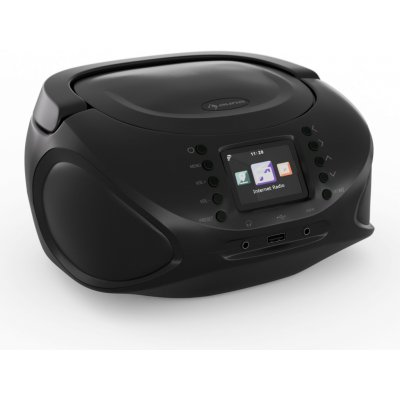 Auna Roadie Smart, IR/DAB/BT/CD/MP3, Boombox USB, DAB+/internet/FM rádio CD/MP3 prehrávač, 3W, Bluetooth, prenosný (Roadie Smart BK)