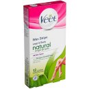 Veet Natural Inspirations voskové depilačné pásiky pre normálnu a suchú pokožku 12 ks