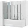 Rea Idea, vaňová zástena, 5-krídlová, 120 x 140 cm, chróm-transparentná, REA-W0850