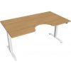 Hobis Pracovný stôl Motion Ergo, ZO, 2S, 160x70,5-120,5x90 cm, dub/biela