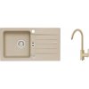 Granitový drez s batériou ALVEUS Niagara 30 Beige 55 775x430 mm + batéria Tonia SETA152