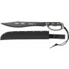 Mačeta Strend Pro Tactical, s puzdrom, s pílkou, s ochranou ruky, čierna, 61 cm