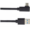 PremiumCord ku31cz05bk USB typ C/M zahnutý konektor 90° - USB 3.0 A/M, 50cm