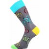 Lonka unisex ponožky BICYKLE sivá tyrkysová mix
