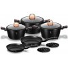 BERLINGERHAUS Sada nádobí s mramorovým povrchem 10 ks Black Rose Collection BH-1645