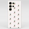 4NewCase - Kryt pre SAMSUNG - Galaxy S24 Ultra - SILIKÓN + MagSafe - Cherry Stripes - 1015240500105