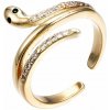 Nefertitis Prsteň pre čarodejnicu pozlátený Had NF56778 - 53 mm (US 6,5)