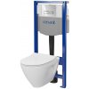 Cersanit Mille, System50 MECH podomietkový rám + závesná wc misa Mille Plus CleanOn + chrómové tlačidlo MOVI II, S701-752