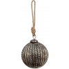 Clayre & Eef Mosadzná antik vianočná sklenená ozdoba gule - Ø 9*9 cm - Clayre & Eef