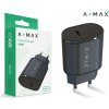 Aligator síťová nabíječka A-MAX PD 20W USB-C černá AX0002V
