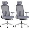 2PACK Ergonomická kancelárska stolička APOLLO, sivá (2 ks)