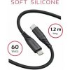 SWISSTEN DATOVÝ KABEL SOFT SILICONE USB-C / LIGHTNING 1,2 M 60W ČERNÝ 71535010