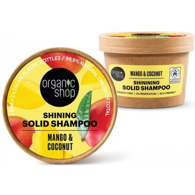 ORGANIC SHOP Tuhý šampon pre lesk vlasov Mango a kokos 60 g