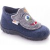 Detské papuče so drakom, vlnené, tmavomodré Go Kids, veľ. 21