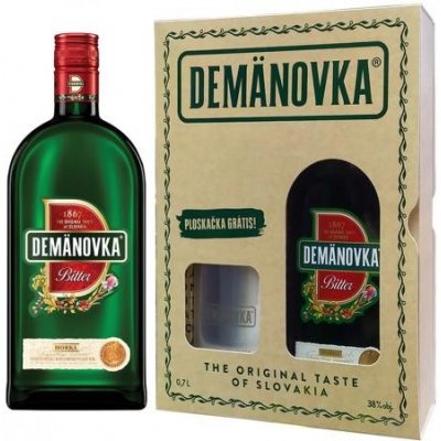 Demänovka Bitter 0,7l 38% (darčekové balenie s ploskačkou)