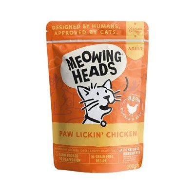 MEOWING HEADS Paw Lickin Chicken 10 x 100 g