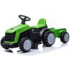 mamido Detský elektrický traktor s vlečkou zelený