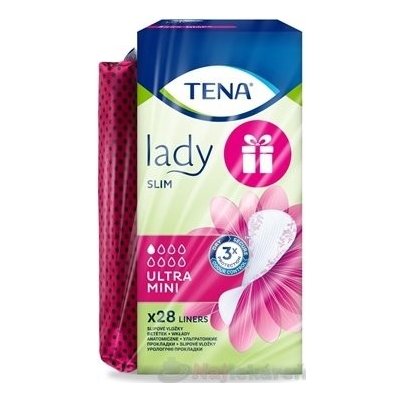 TENA Lady Slim Ultra MINI absorpčné vložky 28ks + kozmetická taštička, 1set