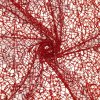 Sieťovina s flitrami červená - zvyšok tkaniny, dĺžka 200 cm