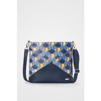 Dara bags kabelka cez rameno Dara bags Florrie Middle Mystery Blue modrá-zlatá