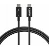 Dátový kábel ChoeTech Thunderbolt 3 Passive USB-C Cable 0.7m Black (A3009)