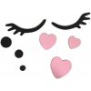 Dekorácie na stenu - Spiace očká zo srdiečkami, ružové
