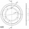 SUPERSPROX Reťazová rozeta SUPERSPROX RFE-799:50-BLK čierna 50T, 420