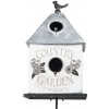 Clayre & Eef Záhradný dekoratívny zápich vtáčia búdka Country Garden - 18*13*109 cm - Clayre & Eef