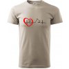 Nemecký ovčiak ekg - Klasické pánske tričko vyššej gramáže - 3XL ( Ľadovo sivá )