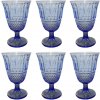 Tempo Kondela Vintage sklené poháre na víno 6ks modrá LEGACY 220 ml