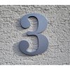 Číslo 3 na dom strieborné samolepiace