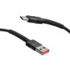 Kábel Mobilnet KAB-0235-USB-TYPEC textilný USB/USB-C, 2m, černý