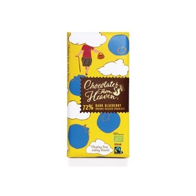 Chocolates from Heaven horká čokoláda s čučoriedkami 72% BIO 100g