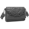 Miss Lulu crossbody kabelka Quilted s retiazkou LG2318 šedá