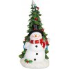 MagicHome Vianoce Dekorácia MagicHome Vianoce, Snehuliak so stromčekom, 9.5x10x20 cm
