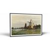 Claude Monet Claude Monet - Un Moulin À Zaandam | Obraz Vintessia v ráme Rozmery obdĺžnik: 40x60, Rám: Čierny matný-alu