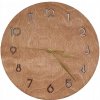 Nástenné hodiny - priemer 24cm, svetlý dub, zlaté ručičky