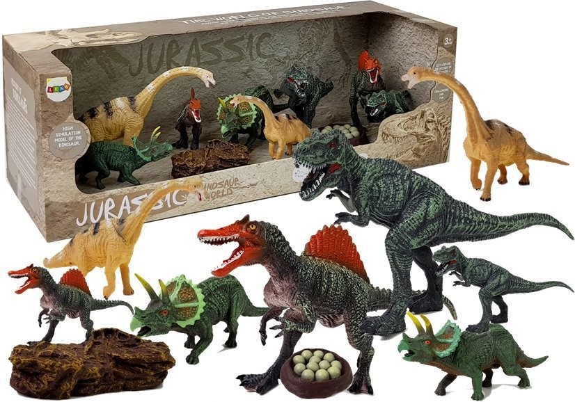 LEAN TOYS Sada dinosaurov veľká sada s príslušenstvom