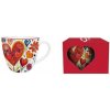 DUO - Hrnček 460ml COLORFUL HEARTS 4, v darčekovej krabičke, porcelán