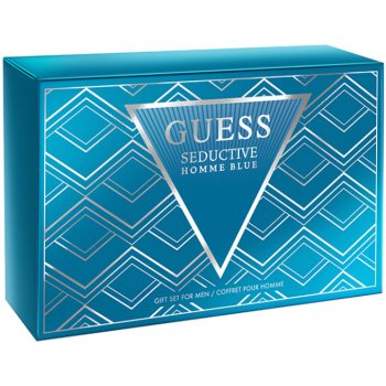 Guess Seductive Homme Blue EDT 100 ml + sprchový gél 100 ml + deospray 226 ml + kozmetická taštička darčeková sada