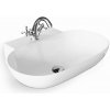 CERAMICA LATINA BALA 57 x 39cm umývadlo na dosku oválne, s otvorom pre batériu, keramické, biele