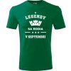 Zelené tričko Legendy sa rodia v septembri - darček k 60 narodeninám pre mužov S