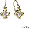 MOZA gold Detské náušnice MG4184 Farba kameňa: Biela