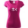 Ježíšova ryba - Dámske tričko Pure - L ( Fuchsiová )