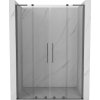 Mexen Velar L Duo, posuvné sprchové dvere do otvoru 140 cm, 8mm číre sklo, brúsený grafit, 871-140-003-02-95