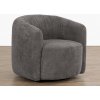 Otočné kreslo Alken, dymovo šedá látka