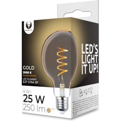 Forever LED filament gold E27 ST64 SF 25W 250lm teplá biela