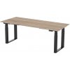 Delso Výškovo nastaviteľný stôl ROCKSTER 80 x 200 cm dub sonoma / čierna
